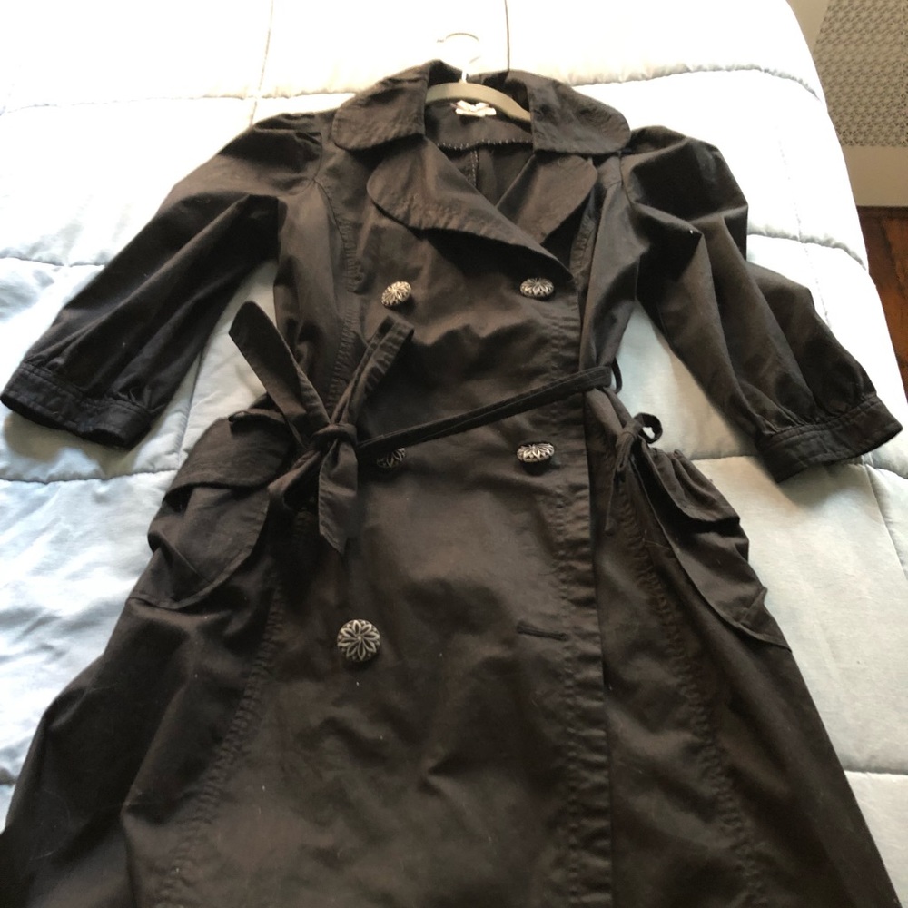 light-weight black trench/pea coat